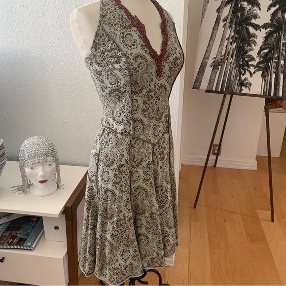 Poetic Justice Halter Dress; 100% organic cotton with paisley print - Picture 7 of 11